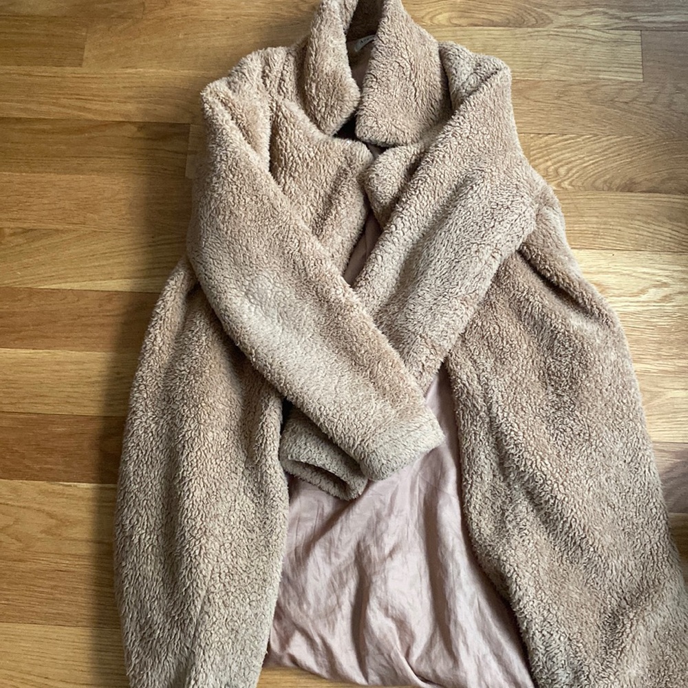 Angashion brown teddy jacket